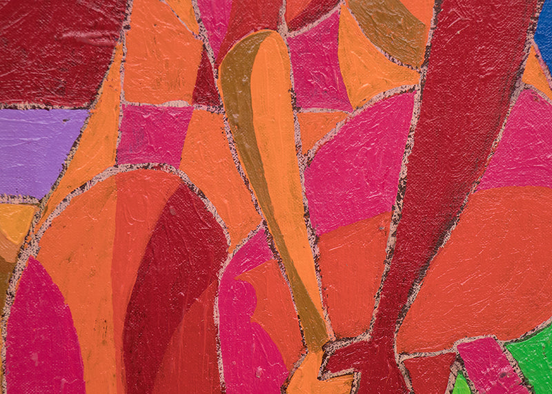 Two Mysterious Ladies Trying To Out-Mystify Each Other #1, Oil Painting, 1970