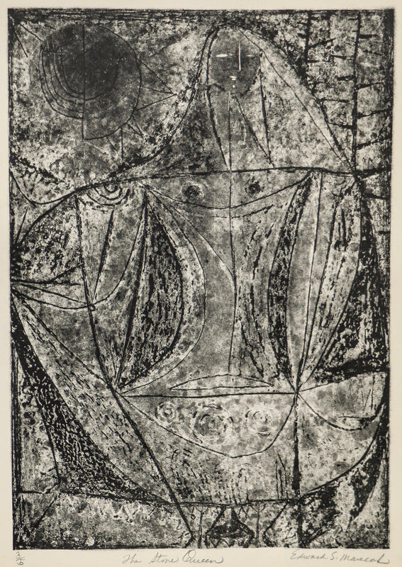 Edward Marecak, The Stone Queen, Lithograph Print, vintage, art, for sale, purchase, denver, modern, abstract